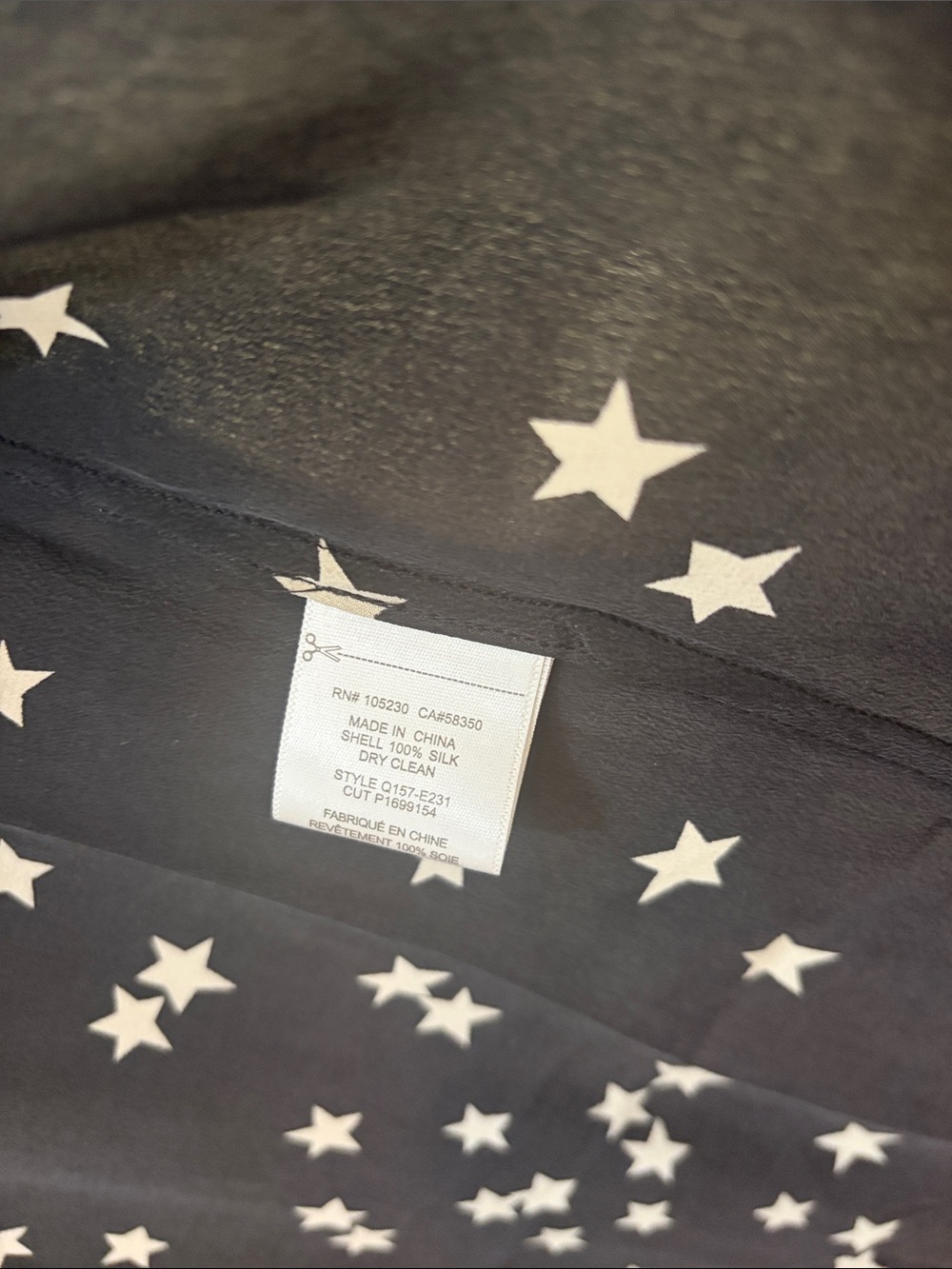 Equipment Black Star-Print Button-Down Shirt - Picture 4 of 4